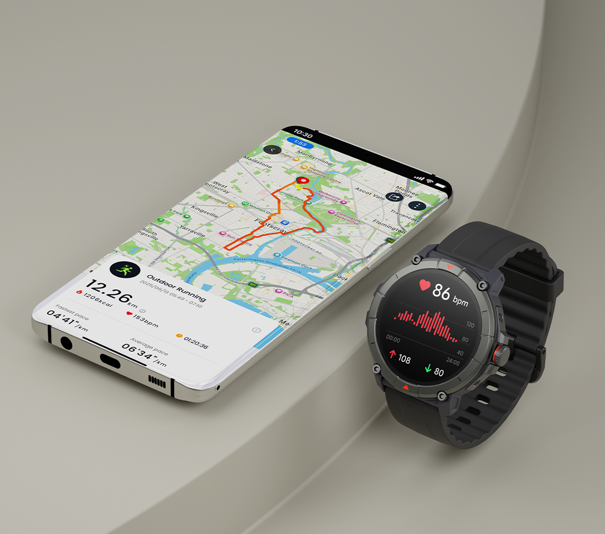 Heart Rate, Blood Oxygen & Stress  Level monitoring